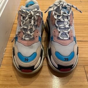 Balenciaga Sneakers - Blue, Pink, and Black